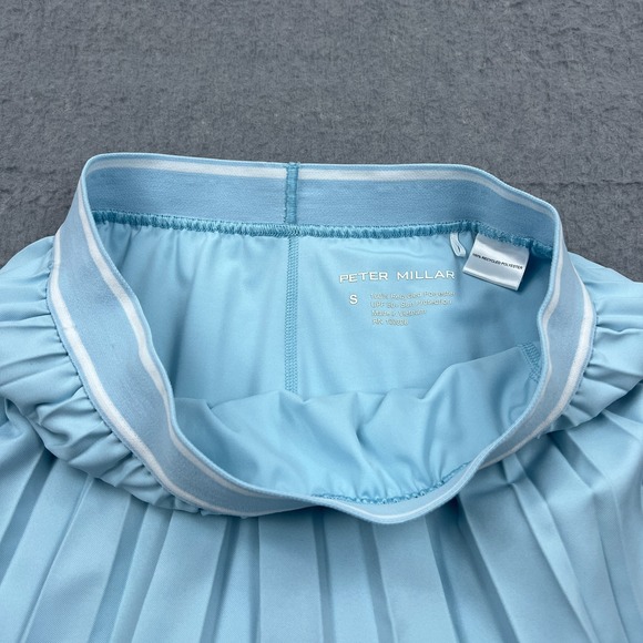 Peter Millar Mickey‎ Pleated Skort Women's Small Blue Lined Tennis Golf Skirt - Picture 2 of 12